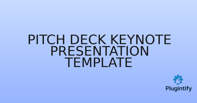 Read more about the article Pitch Deck Keynote Presentation Template