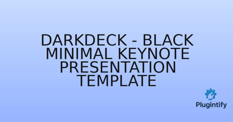 Read more about the article Darkdeck – Black Minimal Keynote Presentation Template