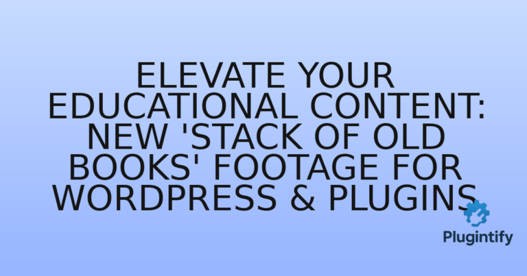 Read more about the article Elevate Your Educational Content: New ‘Stack of Old Books’ Footage for WordPress & Plugins