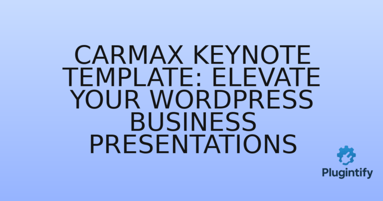Read more about the article Carmax Keynote Template: Elevate Your WordPress Business Presentations