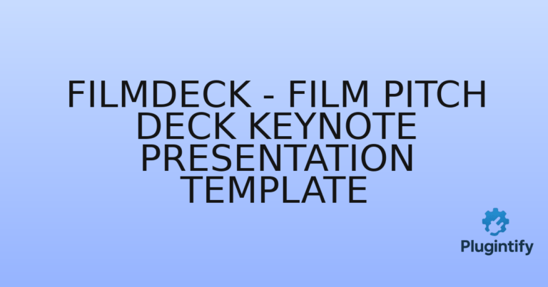 Read more about the article Filmdeck – Film Pitch Deck Keynote Presentation Template
