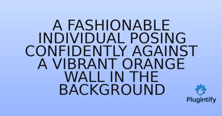 Read more about the article A Fashionable Individual Posing Confidently Against a Vibrant Orange Wall in the Background