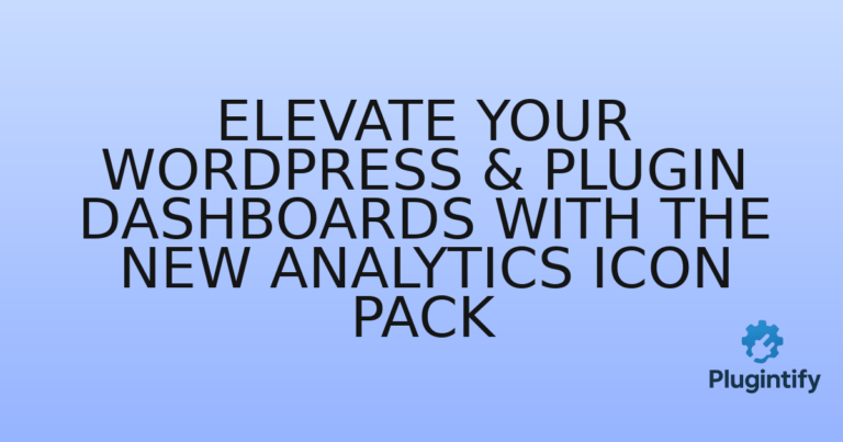 Read more about the article Elevate Your WordPress & Plugin Dashboards with the New Analytics Icon Pack