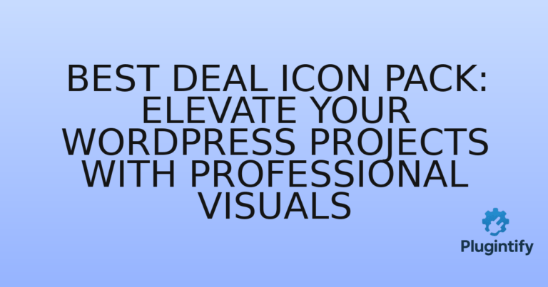 Read more about the article Best Deal Icon Pack: Elevate Your WordPress Projects with Professional Visuals