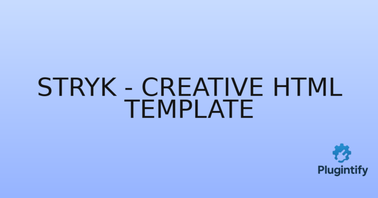 Read more about the article Stryk – Creative HTML Template