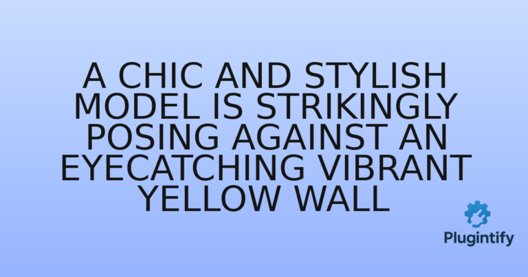Read more about the article A Chic and Stylish Model is Strikingly Posing Against an EyeCatching Vibrant Yellow Wall