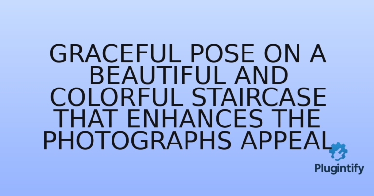 Read more about the article Graceful Pose on a Beautiful and Colorful Staircase That Enhances the Photographs Appeal
