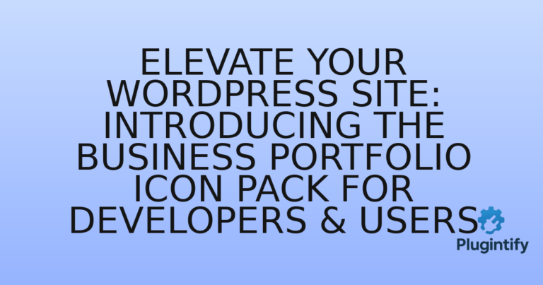 Read more about the article Elevate Your WordPress Site: Introducing the Business Portfolio Icon Pack for Developers & Users