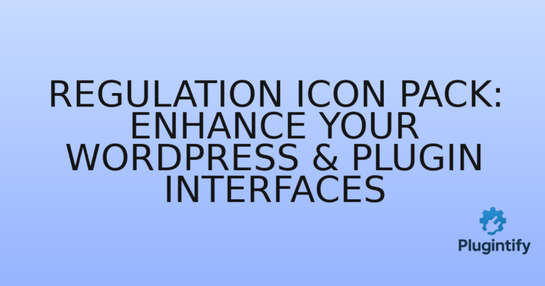 Read more about the article Regulation Icon Pack: Enhance Your WordPress & Plugin Interfaces
