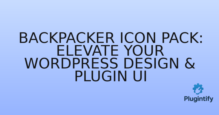 Read more about the article Backpacker Icon Pack: Elevate Your WordPress Design & Plugin UI