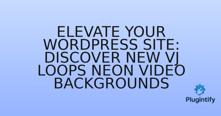 Read more about the article Elevate Your WordPress Site: Discover New VJ Loops Neon Video Backgrounds