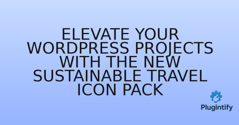 Read more about the article Elevate Your WordPress Projects with the New Sustainable Travel Icon Pack