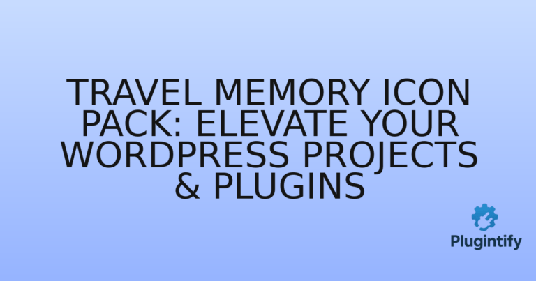 Read more about the article Travel Memory Icon Pack: Elevate Your WordPress Projects & Plugins