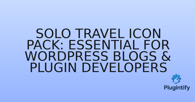 Read more about the article Solo Travel Icon Pack: Essential for WordPress Blogs & Plugin Developers