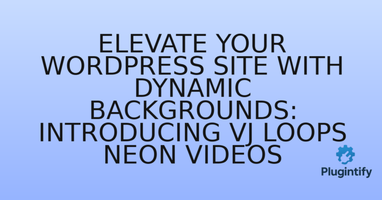 Read more about the article Elevate Your WordPress Site with Dynamic Backgrounds: Introducing Vj Loops Neon Videos