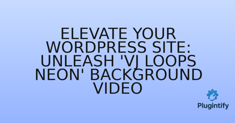Read more about the article Elevate Your WordPress Site: Unleash ‘Vj Loops Neon’ Background Video
