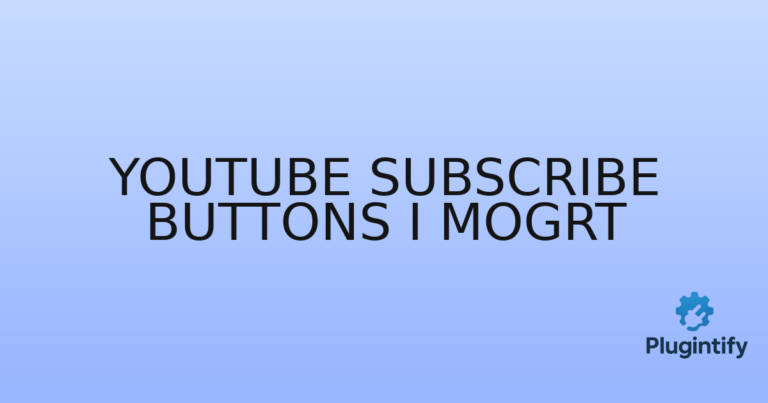 Read more about the article YouTube Subscribe Buttons I MOGRT