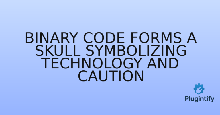 Read more about the article Binary Code Forms a Skull Symbolizing Technology and Caution