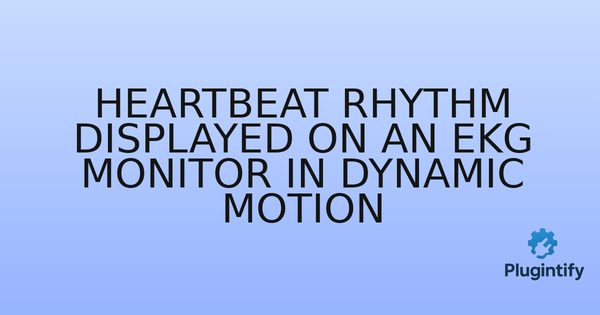You are currently viewing Heartbeat Rhythm Displayed on an EKG Monitor in Dynamic Motion