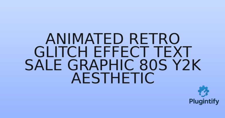 Read more about the article Animated Retro Glitch Effect Text Sale Graphic 80s Y2K Aesthetic