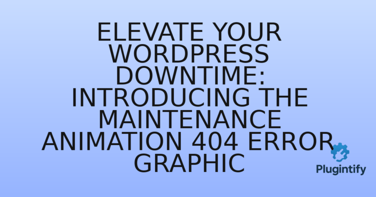Read more about the article Elevate Your WordPress Downtime: Introducing the Maintenance Animation 404 Error Graphic