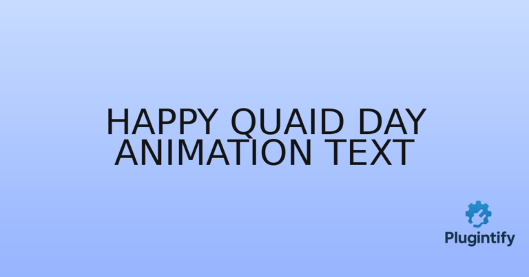 Read more about the article Happy Quaid Day Animation Text