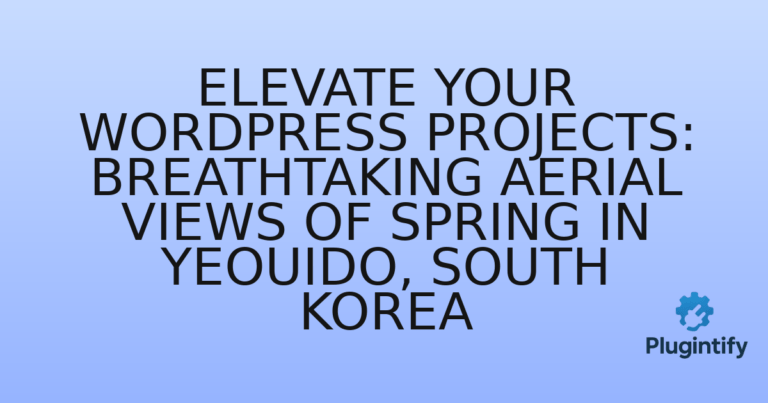Read more about the article Elevate Your WordPress Projects: Breathtaking Aerial Views of Spring in Yeouido, South Korea
