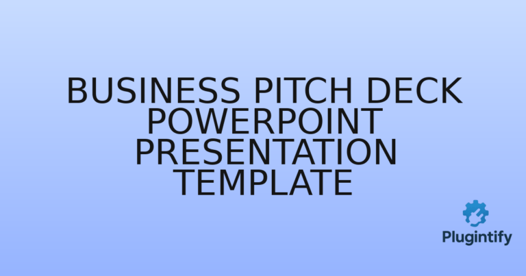 Read more about the article Business Pitch Deck PowerPoint Presentation Template