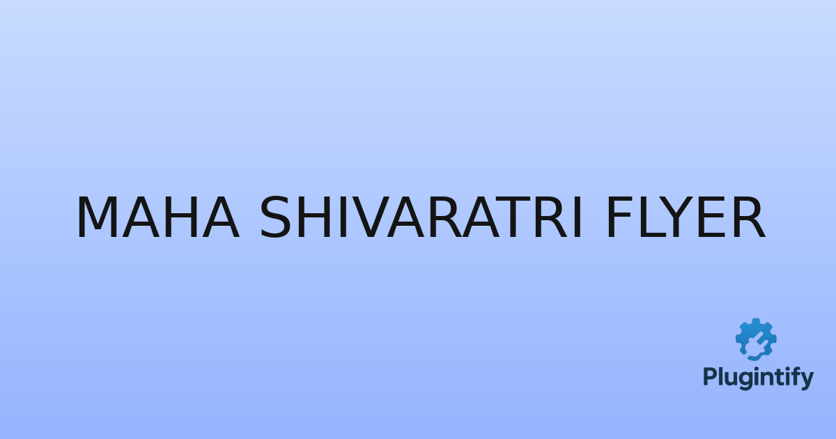 You are currently viewing Maha Shivaratri Flyer