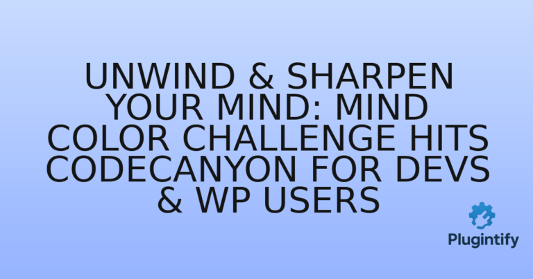 Read more about the article Unwind & Sharpen Your Mind: Mind Color Challenge Hits Codecanyon for Devs & WP Users