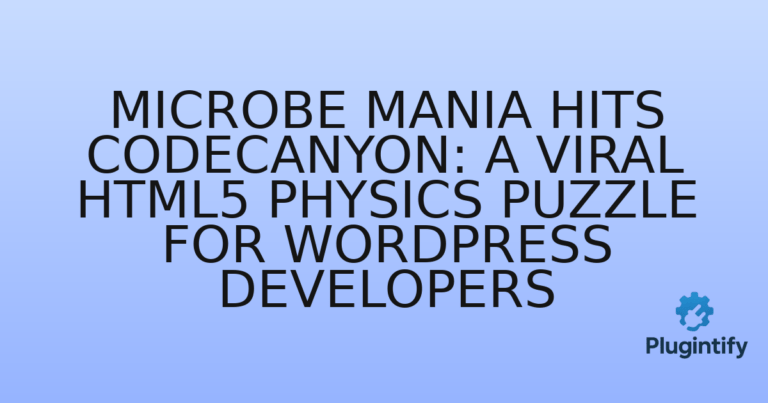 Read more about the article Microbe Mania Hits CodeCanyon: A Viral HTML5 Physics Puzzle for WordPress Developers