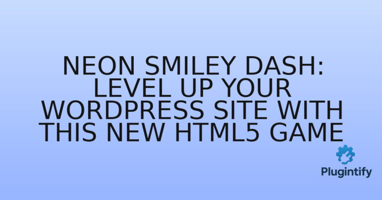 Read more about the article Neon Smiley Dash: Level Up Your WordPress Site with This New HTML5 Game