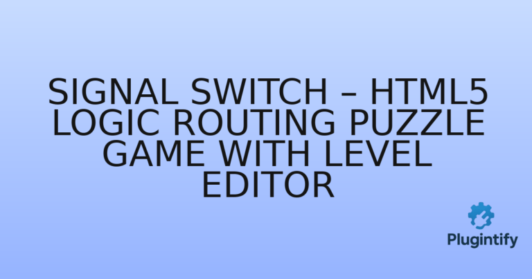 Read more about the article Signal Switch – HTML5 Logic Routing Puzzle Game with Level Editor