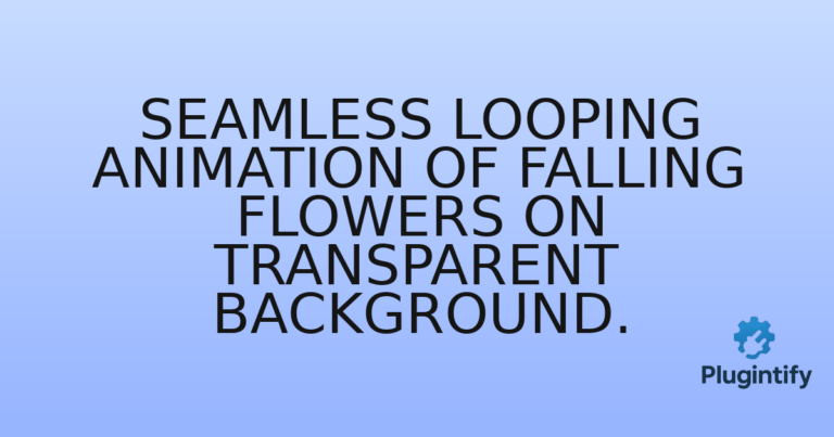 Read more about the article Seamless looping animation of falling flowers on transparent background.