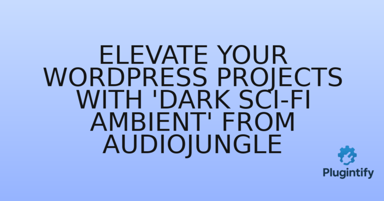 Read more about the article Elevate Your WordPress Projects with ‘Dark Sci-fi Ambient’ from Audiojungle
