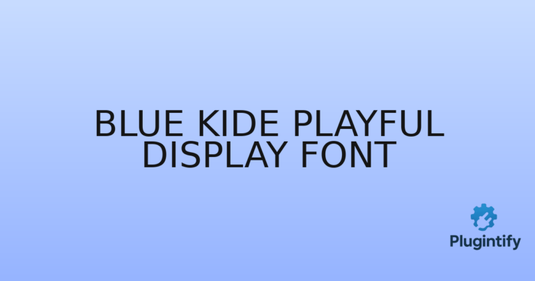 Read more about the article Blue Kide Playful Display Font