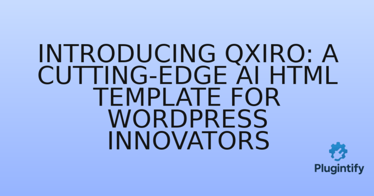 Read more about the article Introducing Qxiro: A Cutting-Edge AI HTML Template for WordPress Innovators