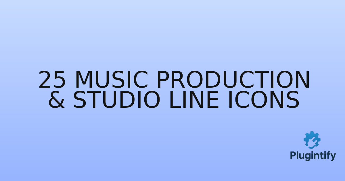 You are currently viewing 25 Music Production & Studio Line Icons