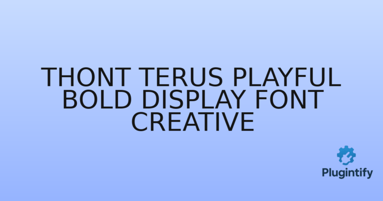 Read more about the article Thont Terus Playful Bold Display Font Creative