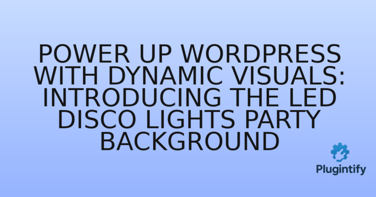 Read more about the article Power Up WordPress with Dynamic Visuals: Introducing the LED Disco Lights Party Background