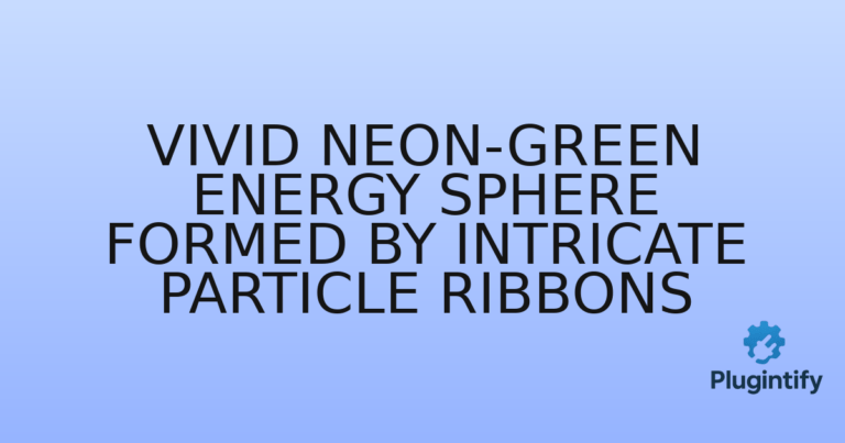 Read more about the article Vivid neon-green energy sphere formed by intricate particle ribbons