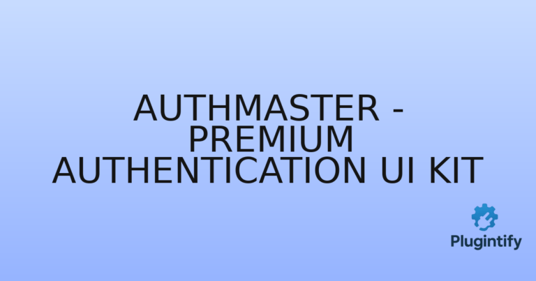 Read more about the article AuthMaster – Premium Authentication UI Kit