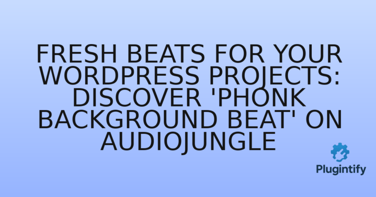 Read more about the article Fresh Beats for Your WordPress Projects: Discover ‘Phonk Background Beat’ on Audiojungle