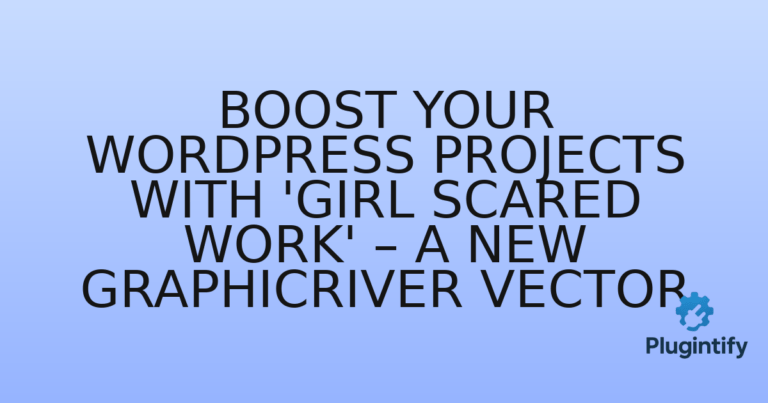 Read more about the article Boost Your WordPress Projects with ‘Girl Scared Work’ – A New GraphicRiver Vector