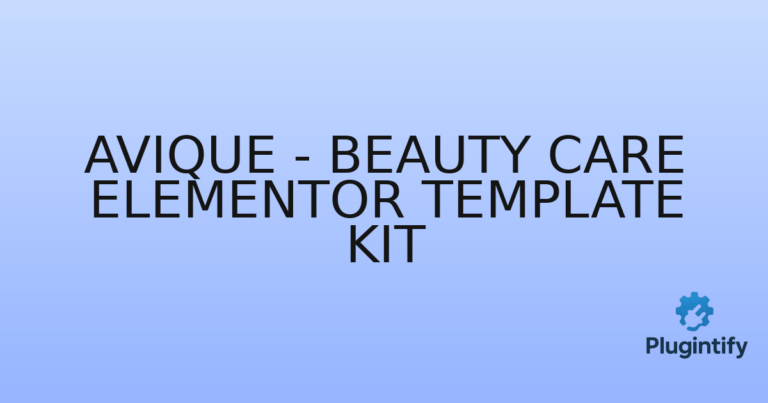 Read more about the article Avique – Beauty Care Elementor Template Kit
