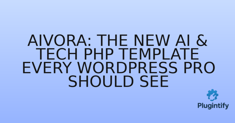 Read more about the article Aivora: The New AI & Tech PHP Template Every WordPress Pro Should See