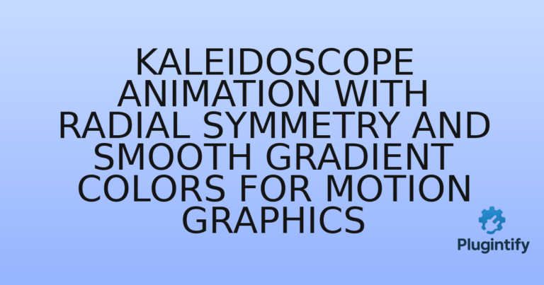 Read more about the article Kaleidoscope Animation with Radial Symmetry and Smooth Gradient Colors for Motion Graphics