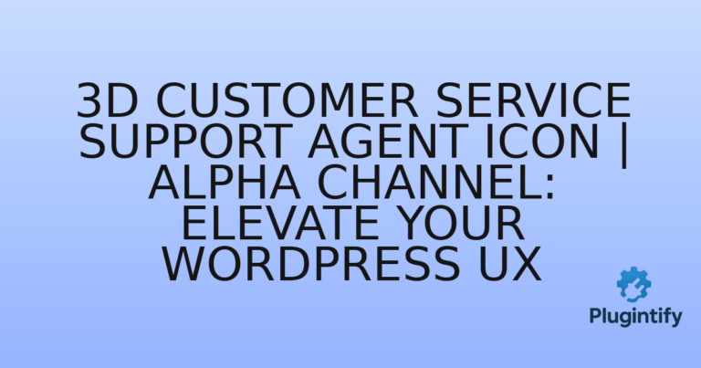 Read more about the article 3D Customer Service Support Agent Icon | Alpha Channel: Elevate Your WordPress UX