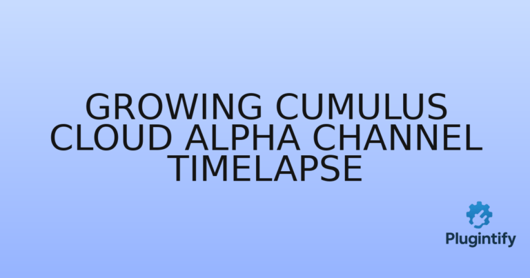 Read more about the article Growing Cumulus Cloud Alpha Channel Timelapse