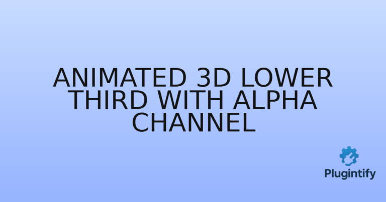 Read more about the article Animated 3D Lower Third with Alpha Channel